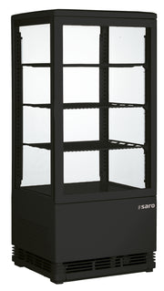 Vitrine réfrigérée - 78L - Température 0/+12°C - Double vitrage - Éclairage LED Saro - Vitrine réfrigérée 4 faces professionnel CHR - matériel cuisine pro - Cuistéo