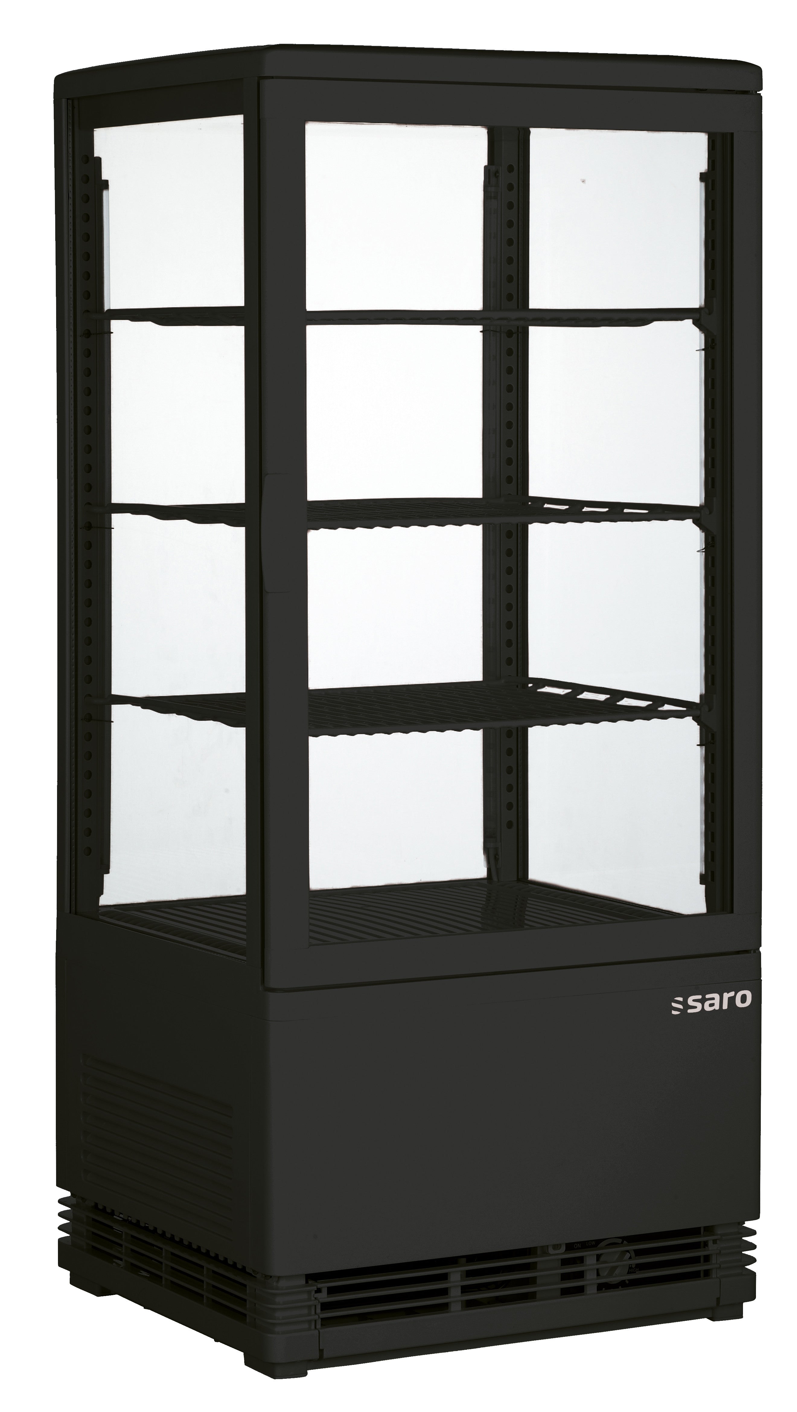 Vitrine réfrigérée - 78L - Température 0/+12°C - Double vitrage - Éclairage LED Saro - Vitrine réfrigérée 4 faces professionnel CHR - matériel cuisine pro - Cuistéo