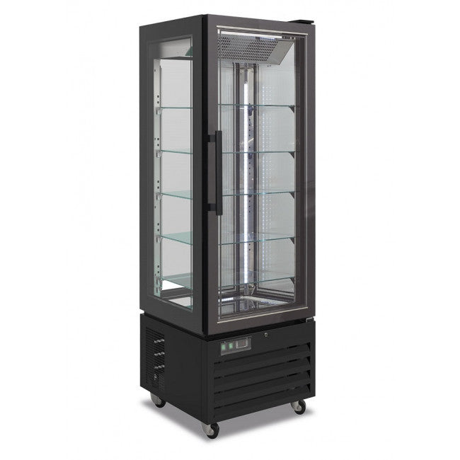 Vitrine réfrigérée pâtisserie quatre côtés en verre no frost Modèle VICTORIA65NFPBLACK - KlimaItalia