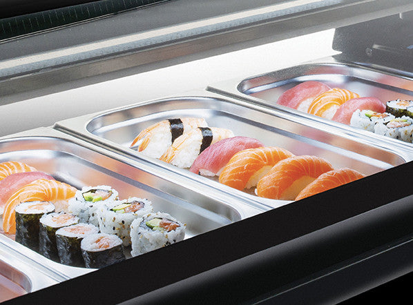 Vitrine réfrigérée SUSHI RS 60 - Cool Head 1447x387x240 mm 11.5 L 137 W Coolhead - vue 6 - Vitrine sushi/tapas pro CHR - Cuistéo