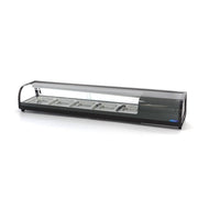 Vitrine à Sushi et Tapas - 132 litres - inclut 5 x 1/2 GN - Sur table inox 160 W Maxima - Vitrine sushi/tapas professionnel CHR - matériel cuisine pro - Cuistéo
