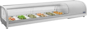 Vitrine Sushi - 1529x426x296mm - 0/+12°C - LED - 6 Bacs GN 1/3 62 L Saro - Vitrine sushi/tapas professionnel CHR - matériel cuisine pro - Cuistéo