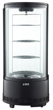 Vitrine à gâteaux - 73L - Inox/Verre - Rotative Saro - Vitrine réfrigérée à poser professionnel CHR - matériel cuisine pro - Cuistéo
