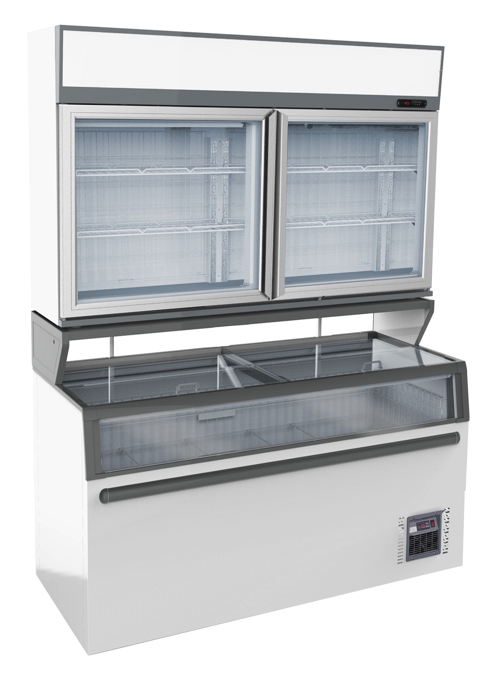 Chambre murale frigorifique - portes verre 1454x890x2110 mm 373 L 1.15 kW Combisteel - Vitrine réfrigérée horizontale professionnel CHR - matériel cuisine pro - Cuistéo