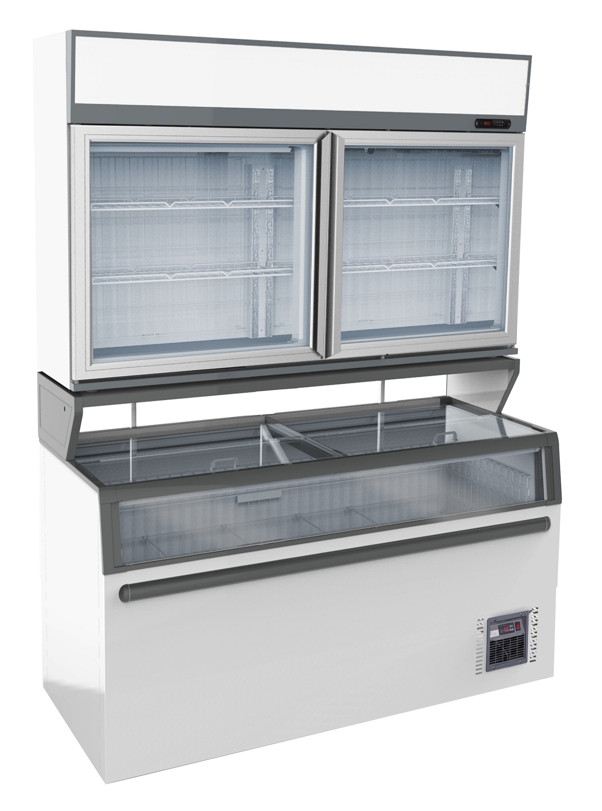 Chambre murale frigorifique - portes verre 1454x890x2110 mm 373 L 1.15 kW Combisteel - Vitrine réfrigérée horizontale professionnel CHR - matériel cuisine pro - Cuistéo