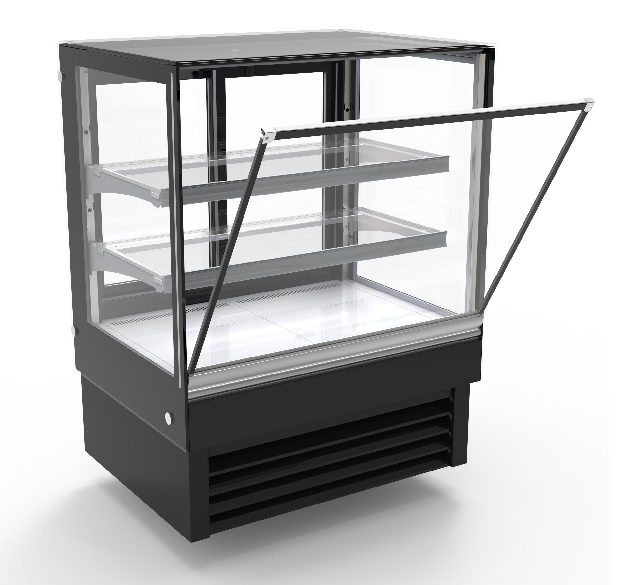 Vitrine réfrigérée droite 900 mm 190 L 0.33 kW Combisteel - vue 2 - Vitrine réfrigérée 4 faces pro CHR - Cuistéo