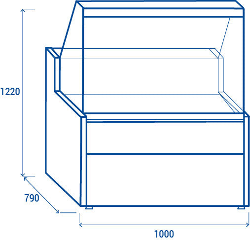 Comptoir réfrigéré WTE 100 - Cool Head 1000x790x1220 mm 107 L 193 W Coolhead - vue 7 - Vitrine réfrigérée horizontale pro CHR - Cuistéo