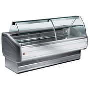 Comptoir réfrigéré ventilé vitrine bombée - réserve - Diamond
