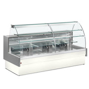 Comptoir vitrine réfrigéré gris / blanc - Diamond