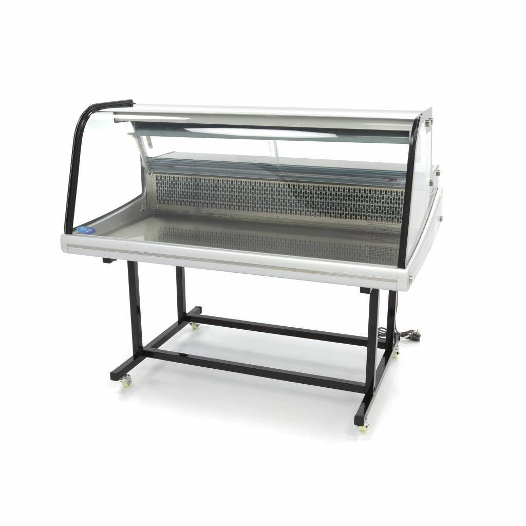Réfrigérateur vitré - 255L - 125cm - avec support 200 W Maxima - Vitrine réfrigérée horizontale professionnel CHR - matériel cuisine pro - Cuistéo