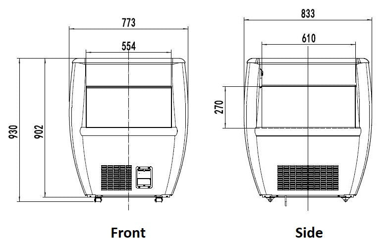 Îlot de refroidissement 0.7 772x833x930 mm 87 L 0.55 kW Combisteel - vue 2 - Ilot Réfrigéré pro CHR - Cuistéo