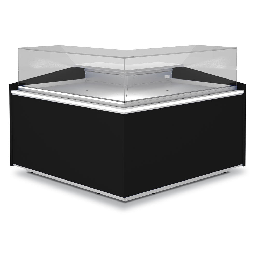 Angle ouvert 90 ventilé vitre basse noir - Diamond