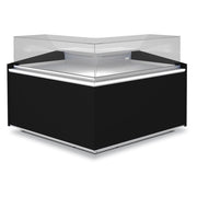 Angle ouvert 90 ventilé vitre basse noir - Diamond