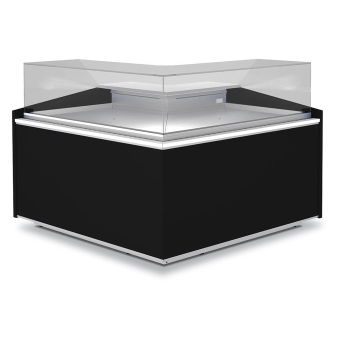 Angle ouvert 90 ventilé vitre basse noir - Diamond