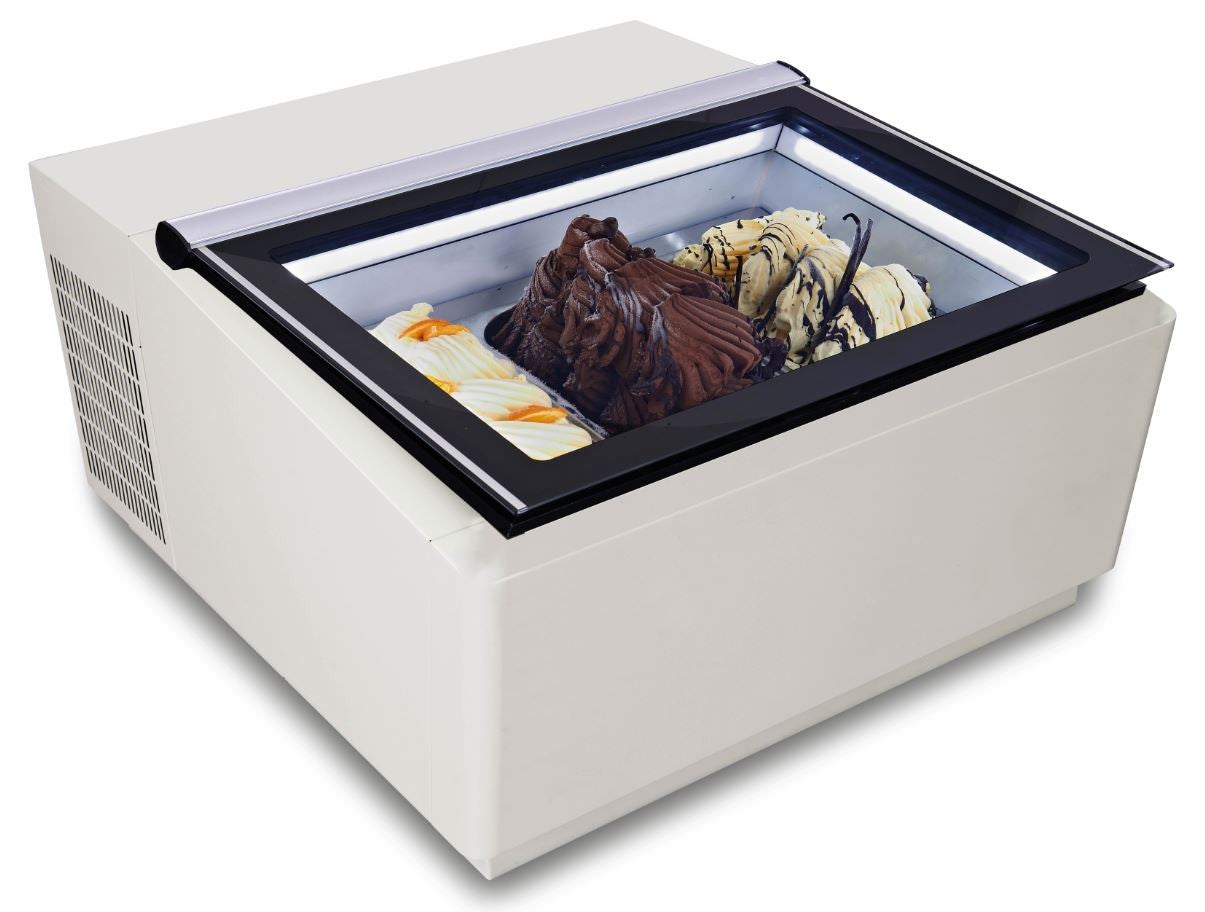 Vitrine à crème glacée blanc 670x750x375 mm 5 L 0.195 kW Combisteel - Vitrine à Glace professionnel CHR - matériel cuisine pro - Cuistéo