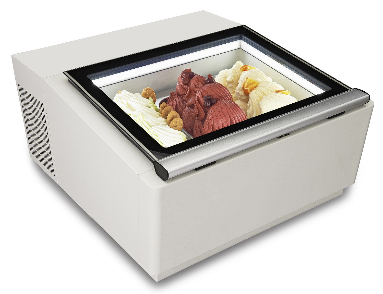 Vitrine à crème glacée blanc 670x750x375 mm 5 L 0.195 kW Combisteel - Vitrine à Glace professionnel CHR - matériel cuisine pro - Cuistéo