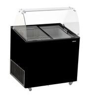 Vitrine à creme glacée pour 6 bacs de 5 l corsica noir 909x684x1229 mm 0.19 kW Combisteel - Vitrine à Glace professionnel CHR - matériel cuisine pro - Cuistéo