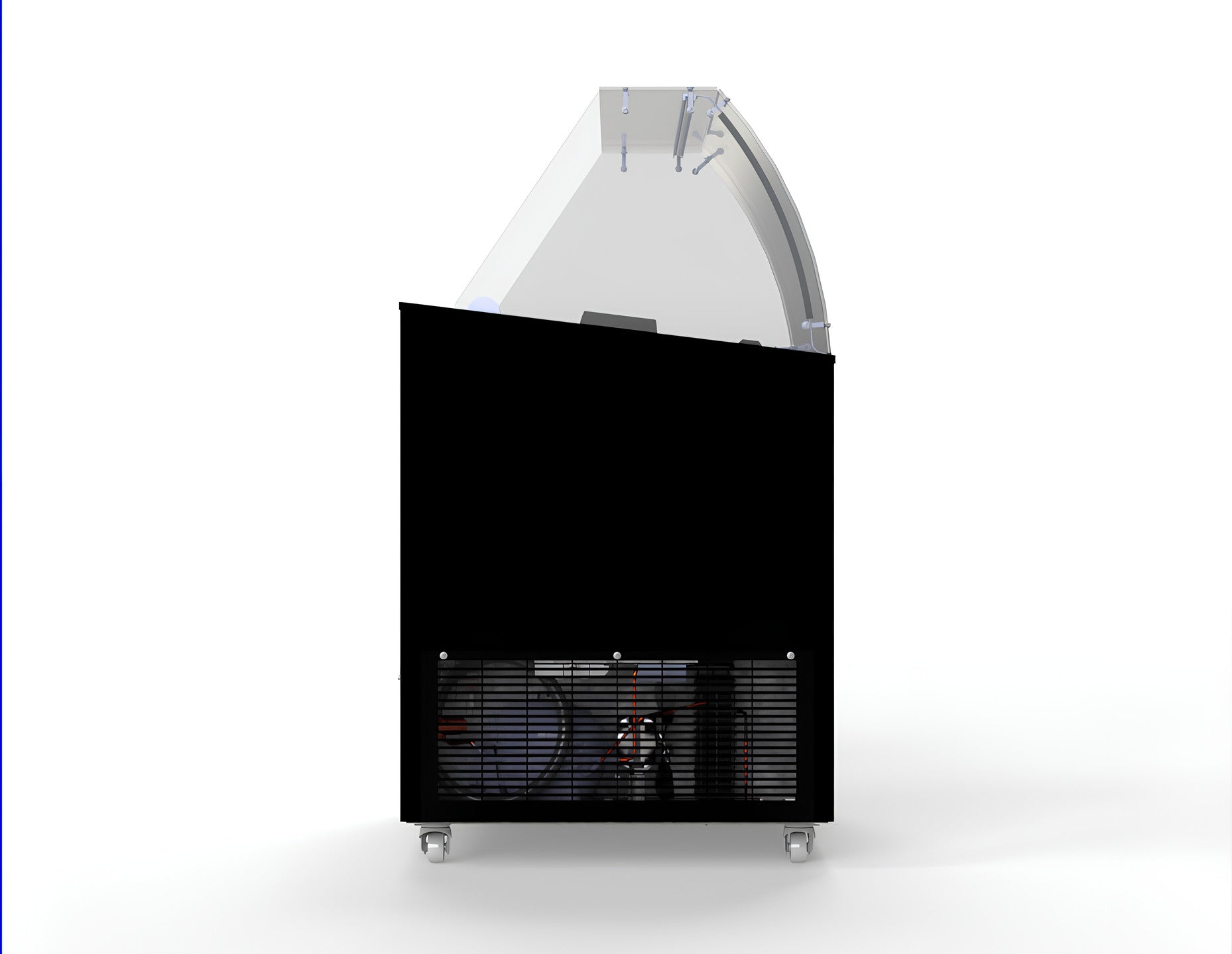 Vitrine à creme glacée pour 6 bacs de 5 l corsica noir 909x684x1229 mm 0.19 kW Combisteel - vue 3 - Vitrine à Glace pro CHR - Cuistéo