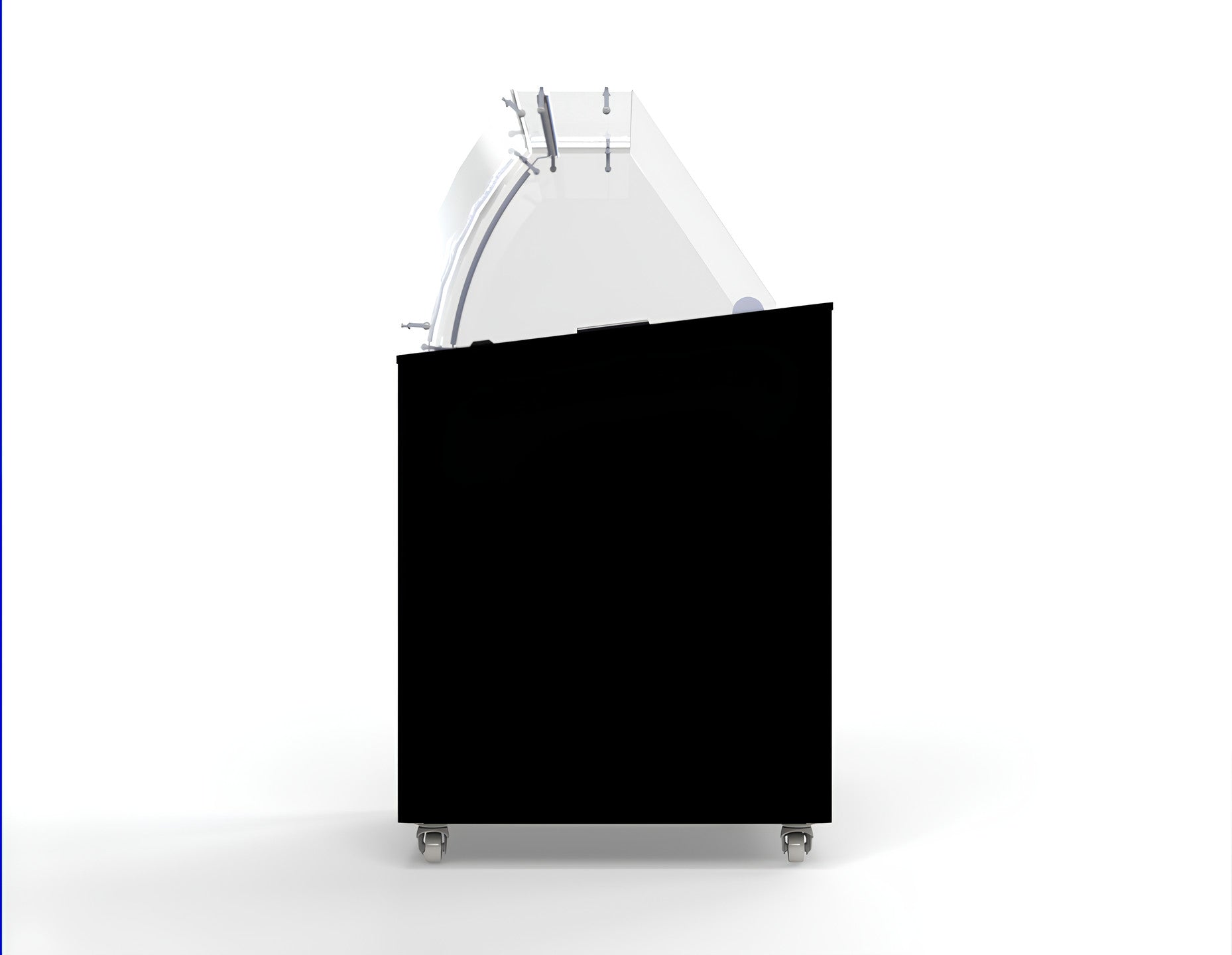 Vitrine à creme glacée pour 6 bacs de 5 l corsica noir 909x684x1229 mm 0.19 kW Combisteel - vue 5 - Vitrine à Glace pro CHR - Cuistéo