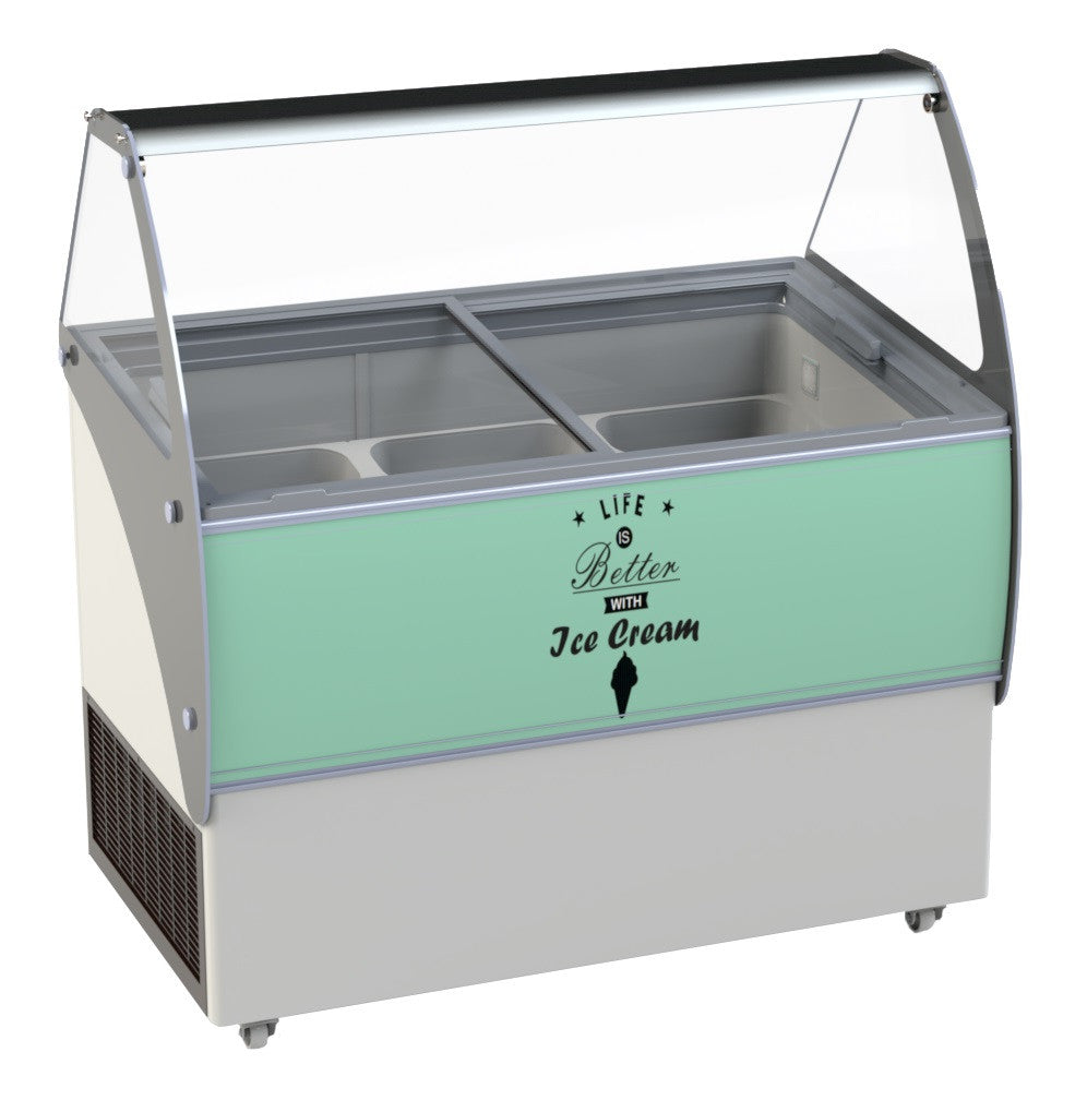 Vitrine à crème glacée 10x5 litres 0.5 kW Combisteel - Vitrine à Glace professionnel CHR - matériel cuisine pro - Cuistéo