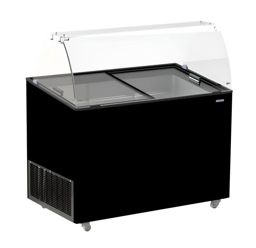 Vitrine à crème glacée pour 10 bacs de 5 l java noir 1184x684x1229 mm 0.2 kW Combisteel - Vitrine à Glace professionnel CHR - matériel cuisine pro - Cuistéo