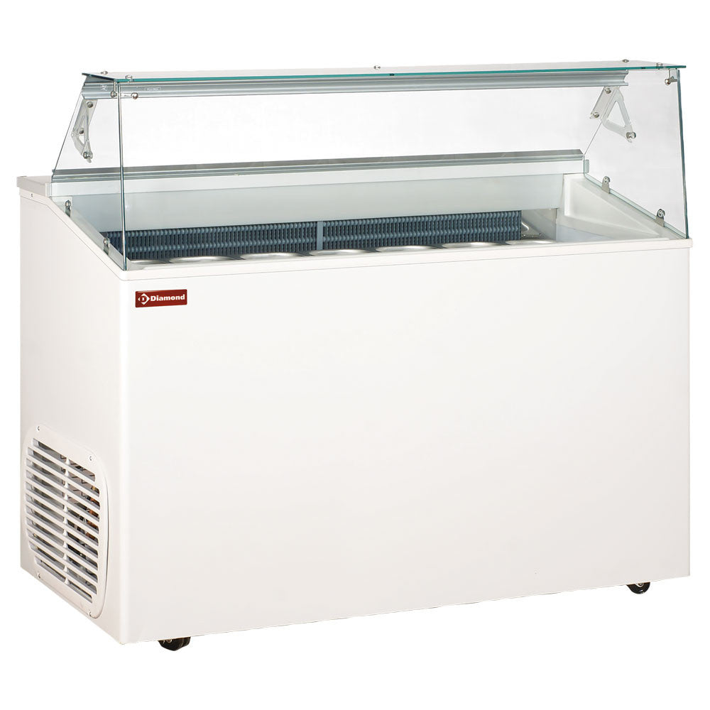 Comptoir présentoir pour crème glacée - 7 bacs - Diamond
