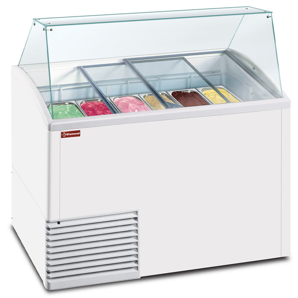 Comptoir présentoir réfrigéré glaces 10 bacs - Diamond