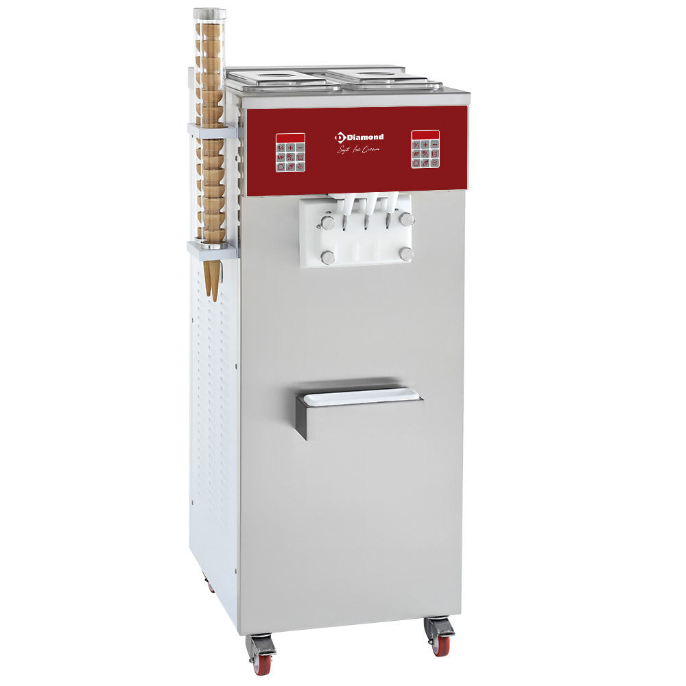 Machine à glace italienne 2 parfums -panaché - Diamond