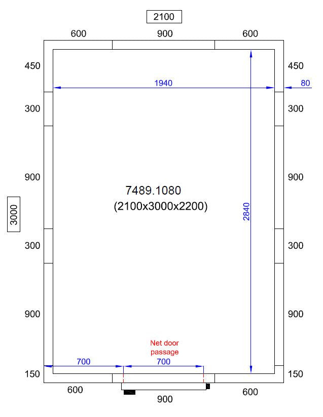 Chambre froide positive/negative 2100x3000x2200 11.2 L Combisteel - Chambre Froide Positive professionnel CHR - matériel cuisine pro - Cuistéo