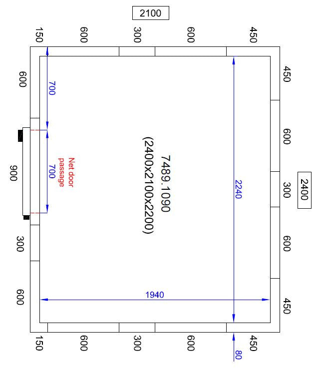 Chambre froide positive/negative 2400x2100x2200 8.9 L Combisteel - Chambre Froide Positive professionnel CHR - matériel cuisine pro - Cuistéo