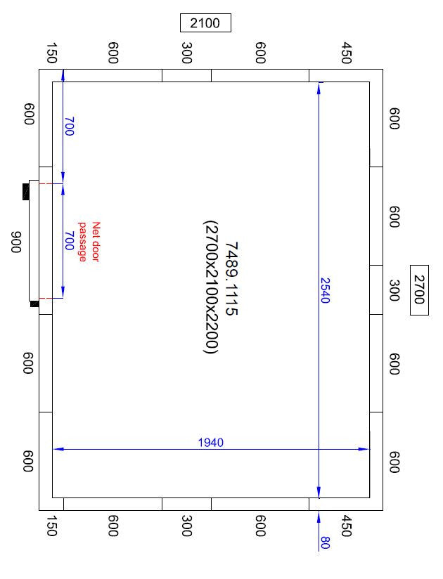Chambre froide positive/négative 2700x2100x2200 10.1 L Combisteel - Chambre Froide Positive professionnel CHR - matériel cuisine pro - Cuistéo