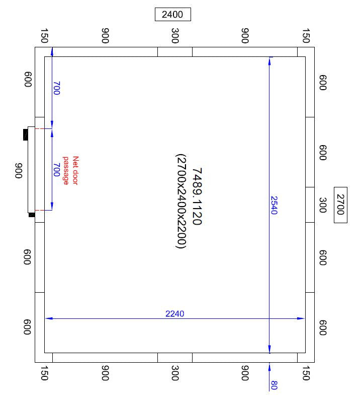 Chambre froide positive/négative 2700x2400x2200 11.6 L Combisteel - Chambre Froide Positive professionnel CHR - matériel cuisine pro - Cuistéo