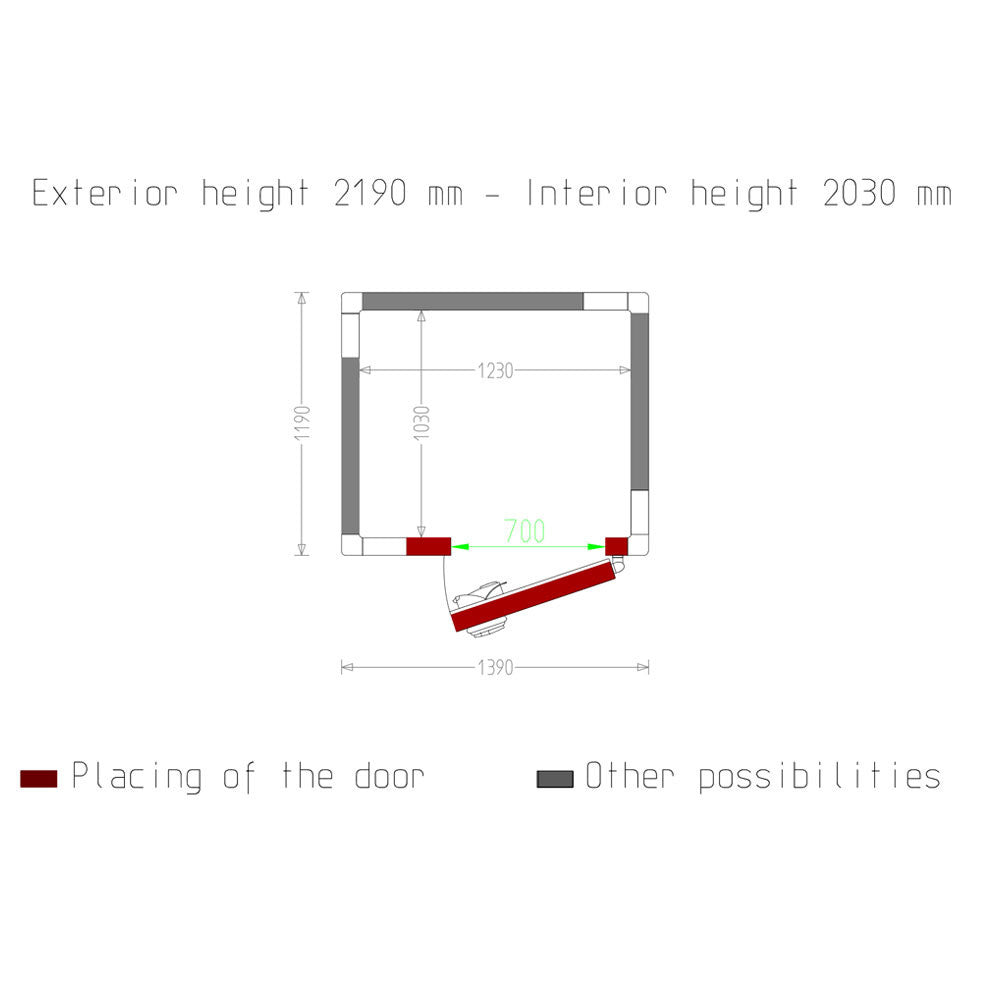 Chambre froide - 2.57 m³ - Diamond