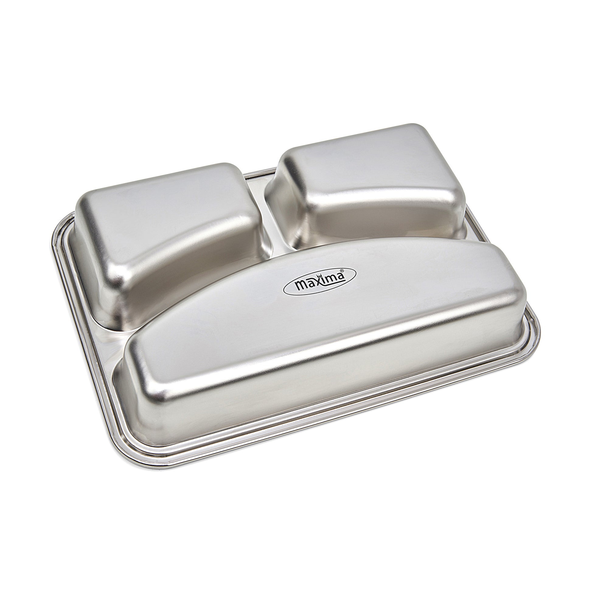 Assiette - 3 compartiments - Acier inoxydable - Compatible lave-vaisselle Maxima - vue 3 - Assiette spéciale pro CHR - Cuistéo
