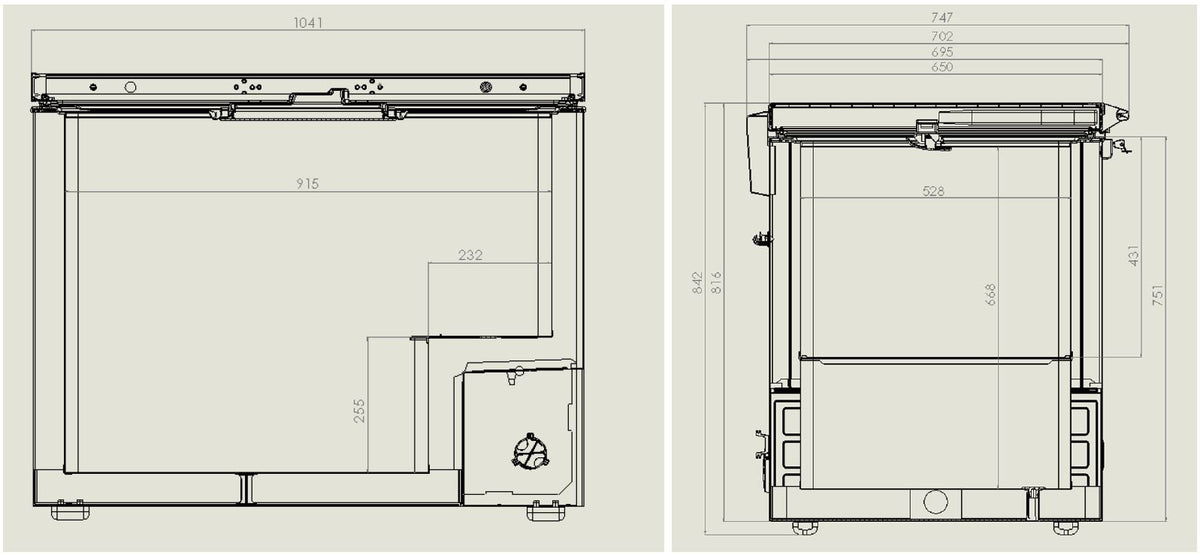 Congélateur bahut couvercle en inox 305 l 1041x743x840 mm 0.13 kW Combisteel - vue 2 - Congélateur coffre pro CHR - Cuistéo