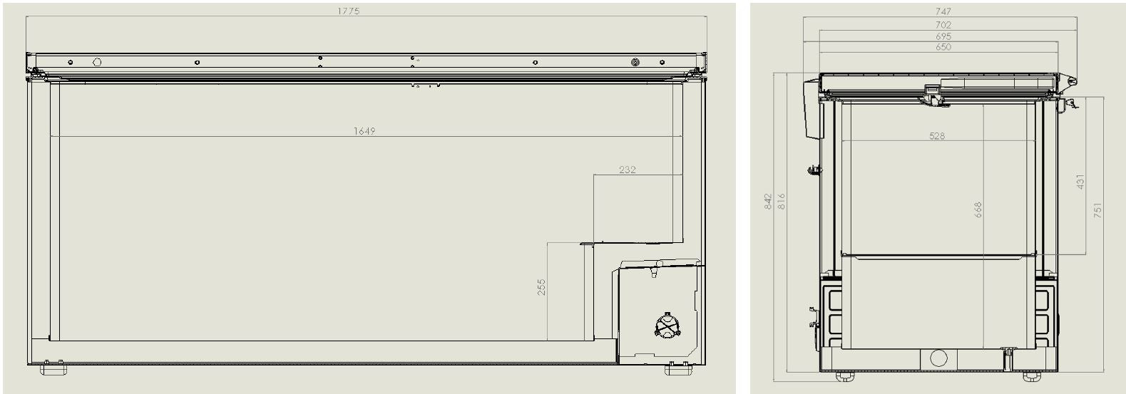 Congélateur bahut couvercle en inox 572 l 1775x743x840 mm 0.2 kW Combisteel - vue 2 - Congélateur coffre pro CHR - Cuistéo