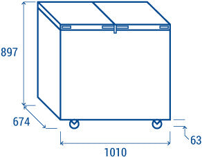 Congélateur coffre 300 litres - CFB 300 - Cool Head 1010x674x897 mm 144 W Coolhead - vue 6 - Congélateur Coffre pro CHR - Cuistéo