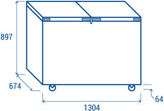 Congélateur Coffre 400 litres - CFB 400 - Cool Head 1304x674x897 mm 215 W Coolhead - vue 6 - Congélateur Coffre pro CHR - Cuistéo