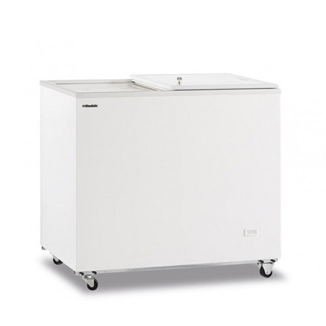 Congélateur statique à coffre avec porte coulissante pleine Modèle FR300PSSL - KlimaItalia
