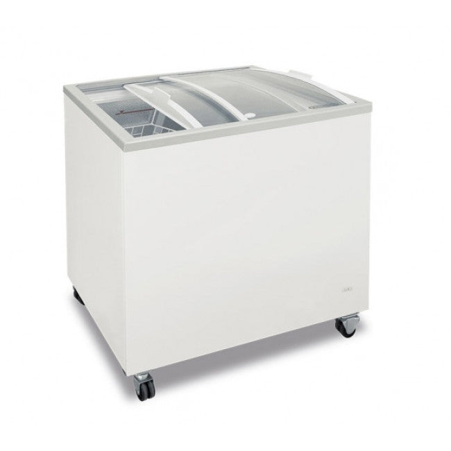 Congélateur statique à coffre avec vitre incurvée coulissante ou avec vitre plate inclinée Modèle FR500 PAC - KlimaItalia