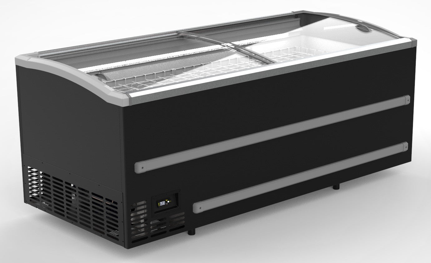Congélateur bahut pour supermarché noir 2508x952x894 mm 1216 L 0.42 kW Combisteel - Réfrigérateur congélateur de supermarché professionnel CHR - matériel cuisine pro - Cuistéo