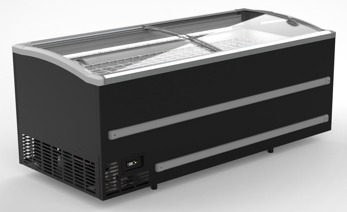 Congélateur bahut pour supermarché noir 2508x952x894 mm 1216 L 0.42 kW Combisteel - Réfrigérateur congélateur de supermarché professionnel CHR - matériel cuisine pro - Cuistéo