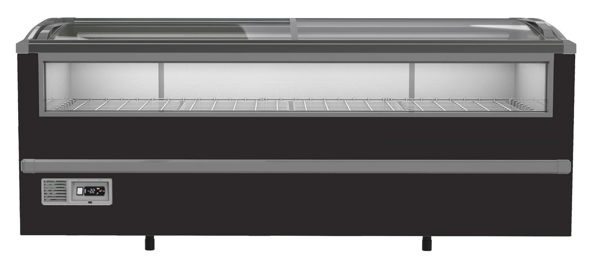 Congélateur bahut pour supermarché noir 2125 2124x952x894 mm 1005 L 0.395 kW Combisteel - Réfrigérateur congélateur de supermarché professionnel CHR - matériel cuisine pro - Cuistéo
