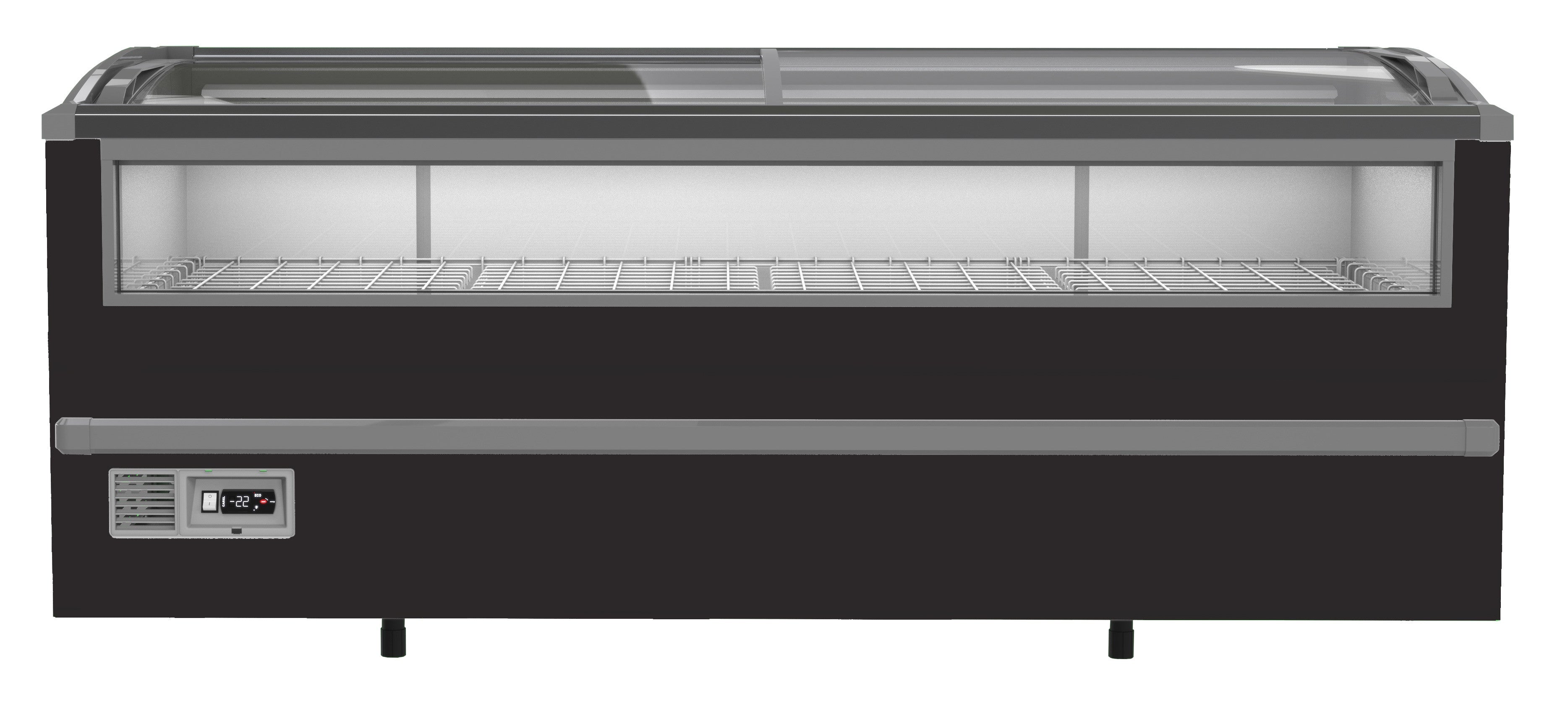 Congélateur bahut pour supermarché noir 2125 2124x952x894 mm 1005 L 0.395 kW Combisteel - Réfrigérateur congélateur de supermarché professionnel CHR - matériel cuisine pro - Cuistéo