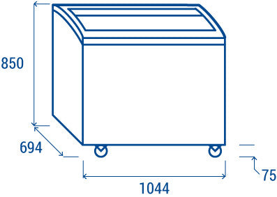 Congélateur coffre 300 litres CG 309A - Cool Head 1044x694x850 mm 280 W Coolhead - vue 7 - Congélateur Vitré pro CHR - Cuistéo