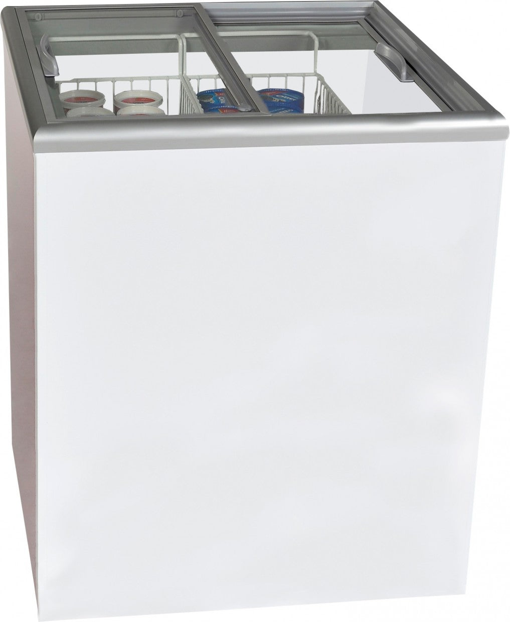 Congélateur Vitrine - 163 L - Couvercle Verre - 16/-23°C - R600a - 0.141 kW - NOVA 22-2BC100A Saro - Congélateur Vitré professionnel CHR - matériel cuisine pro - Cuistéo