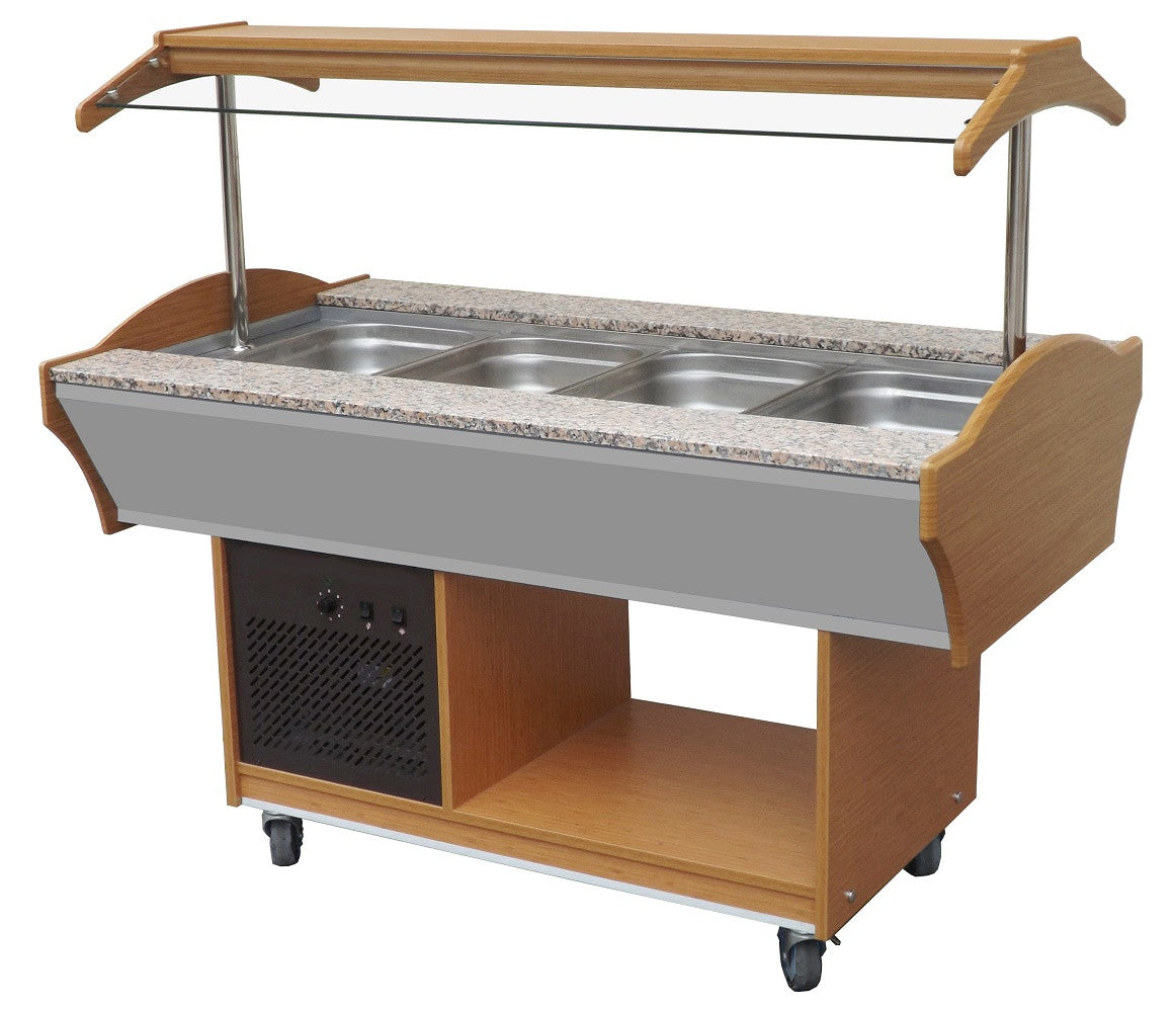 Buffet réfrigéré sur roulettes 4 x GN1/1 1550x900x850 mm 0.507 kW Combisteel - Buffet Réfrigéré Professionnel professionnel CHR - matériel cuisine pro - Cuistéo