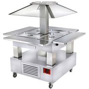 Ilot buffet - salad bar - réfrigéré - 4x GN 1/1-150 - Diamond