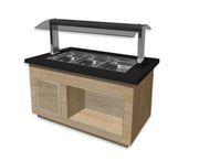 Bar à Salades - 3x GN 1/1 - +2/+10°C - R290 - 1300x880x1350 mm - SB-K 130 Chêne 1544 L Saro - Buffet Réfrigéré Professionnel professionnel CHR - matériel cuisine pro - Cuistéo