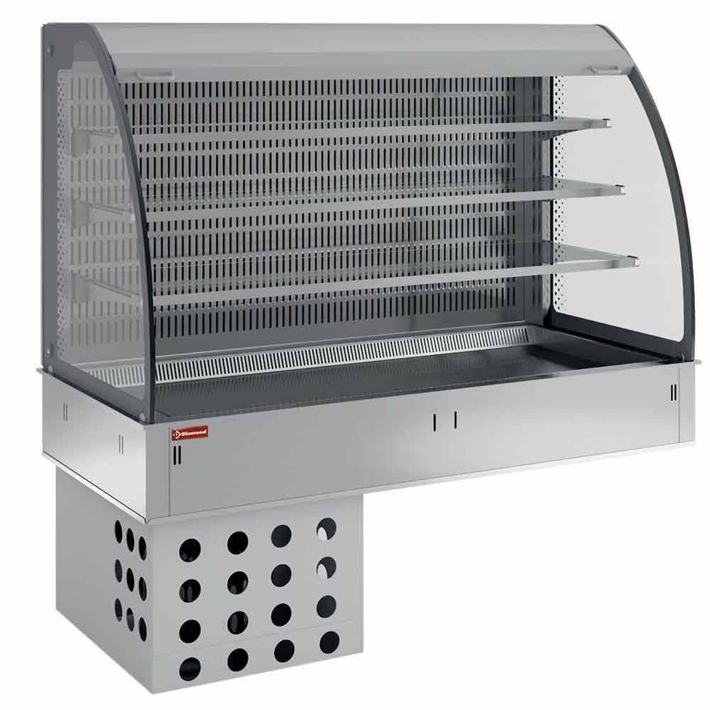 Mural cuve et vitrine réfrigérée ventilée - 5xGN - Diamond